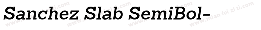Sanchez Slab SemiBol字体转换